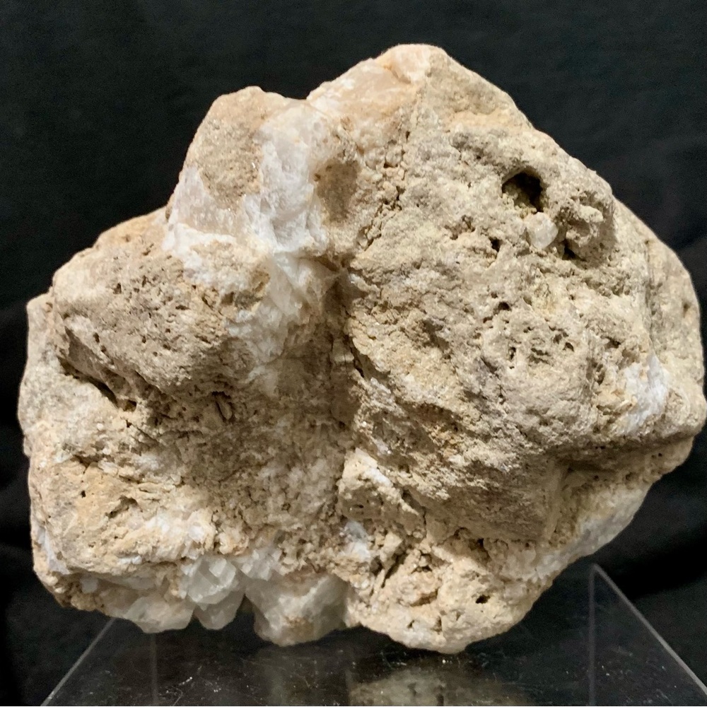 Large White Calcite Crystal in Limestone – 2 lb Natural Mineral Specimen - Picture 4 of 10